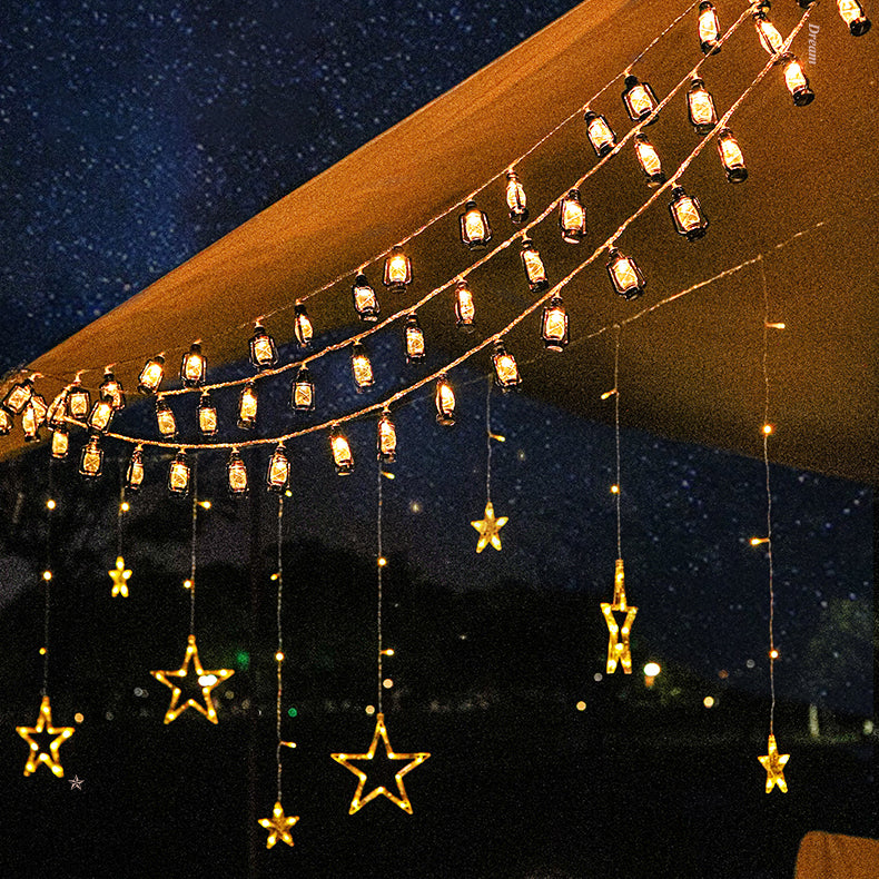 Frendorf | Zeitgenössische Retro Solar Batterie Wasserfest PVC Kunststoff Benzinflasche LED Lichterkette Außenbeleuchtung Für Garten