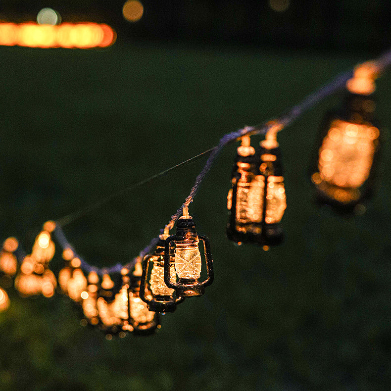 Frendorf | Zeitgenössische Retro Solar Batterie Wasserfest PVC Kunststoff Benzinflasche LED Lichterkette Außenbeleuchtung Für Garten