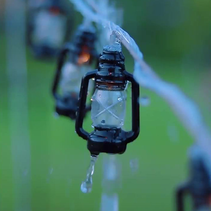 Frendorf | Zeitgenössische Retro Solar Batterie Wasserfest PVC Kunststoff Benzinflasche LED Lichterkette Außenbeleuchtung Für Garten