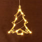 Moderne Art Deco Batterie PVC Weihnachtsbaum Reh Glocke Schneemann Dekoration LED Wand Leuchte Saugnapf Licht für Schlafzimmer