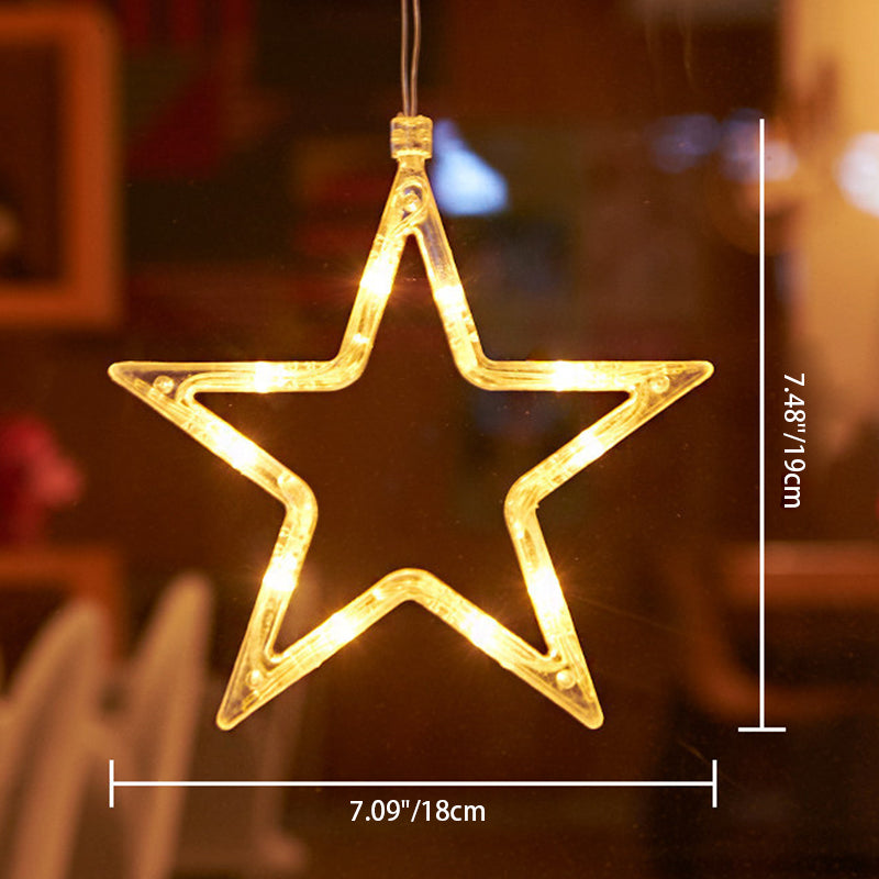 Moderne Art Deco Batterie PVC Weihnachtsbaum Reh Glocke Schneemann Dekoration LED Wand Leuchte Saugnapf Licht für Schlafzimmer