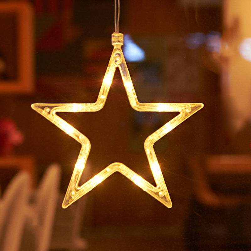 Moderne Art Deco Batterie PVC Weihnachtsbaum Reh Glocke Schneemann Dekoration LED Wand Leuchte Saugnapf Licht für Schlafzimmer