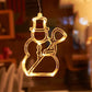 Moderne Art Deco Batterie PVC Weihnachtsbaum Reh Glocke Schneemann Dekoration LED Wand Leuchte Saugnapf Licht für Schlafzimmer