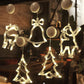 Moderne Art Deco Batterie PVC Weihnachtsbaum Reh Glocke Schneemann Dekoration LED Wand Leuchte Saugnapf Licht für Schlafzimmer