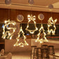 Moderne Art Deco Batterie PVC Weihnachtsbaum Reh Glocke Schneemann Dekoration LED Wand Leuchte Saugnapf Licht für Schlafzimmer