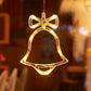 Moderne Art Deco Batterie PVC Weihnachtsbaum Reh Glocke Schneemann Dekoration LED Wand Leuchte Saugnapf Licht für Schlafzimmer