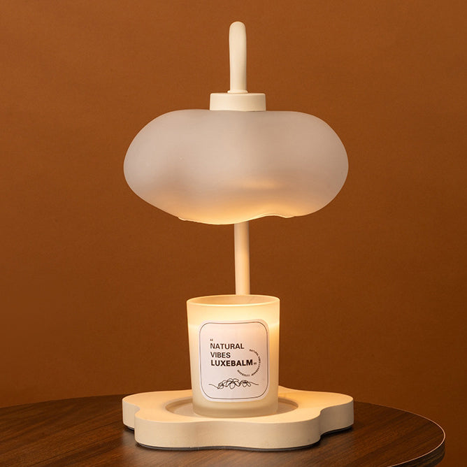 Zeitgenössische Nordische Cloud Glas Metall Gummi Holz 1-Licht Schmelz Wachs Tischlampe Für Schlafzimmer