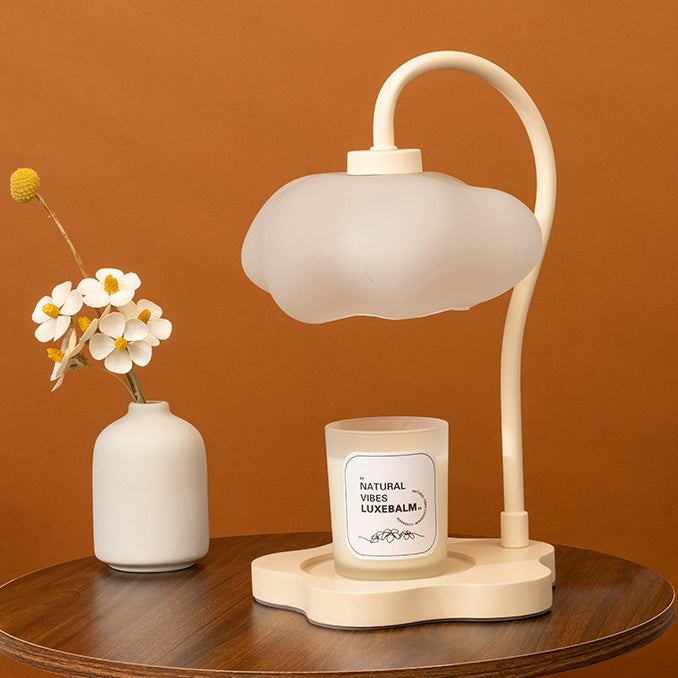 Zeitgenössische Nordische Cloud Glas Metall Gummi Holz 1-Licht Schmelz Wachs Tischlampe Für Schlafzimmer