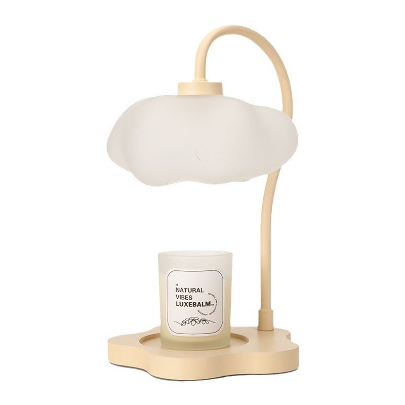 Zeitgenössische Nordische Cloud Glas Metall Gummi Holz 1-Licht Schmelz Wachs Tischlampe Für Schlafzimmer
