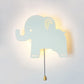 Zeitgenössische kreative Batterie Kinder Eisen Wolke Stern Tier Cartoon Zugkette LED Wandleuchte Lampe für Nachttisch