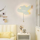 Zeitgenössische kreative Batterie Kinder Eisen Wolke Stern Tier Cartoon Zugkette LED Wandleuchte Lampe für Nachttisch