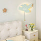 Zeitgenössische kreative Batterie Kinder Eisen Wolke Stern Tier Cartoon Zugkette LED Wandleuchte Lampe für Nachttisch