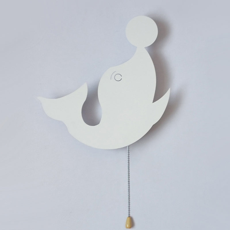Zeitgenössische kreative Batterie Kinder Eisen Wolke Stern Tier Cartoon Zugkette LED Wandleuchte Lampe für Nachttisch