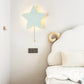 Zeitgenössische kreative Batterie Kinder Eisen Wolke Stern Tier Cartoon Zugkette LED Wandleuchte Lampe für Nachttisch