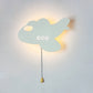 Zeitgenössische kreative Batterie Kinder Eisen Wolke Stern Tier Cartoon Zugkette LED Wandleuchte Lampe für Nachttisch