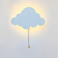 Zeitgenössische kreative Batterie Kinder Eisen Wolke Stern Tier Cartoon Zugkette LED Wandleuchte Lampe für Nachttisch