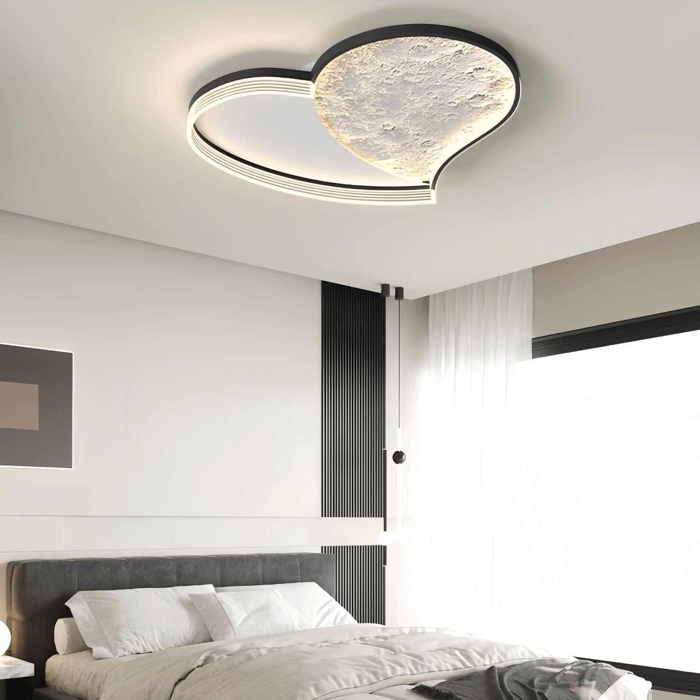 skandinavische Eisenacryl runde Wolkenherz-Mond LED Deckenleuchte für das Schlafzimmer