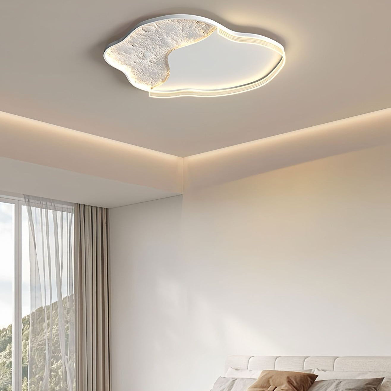 skandinavische Eisenacryl runde Wolkenherz-Mond LED Deckenleuchte für das Schlafzimmer