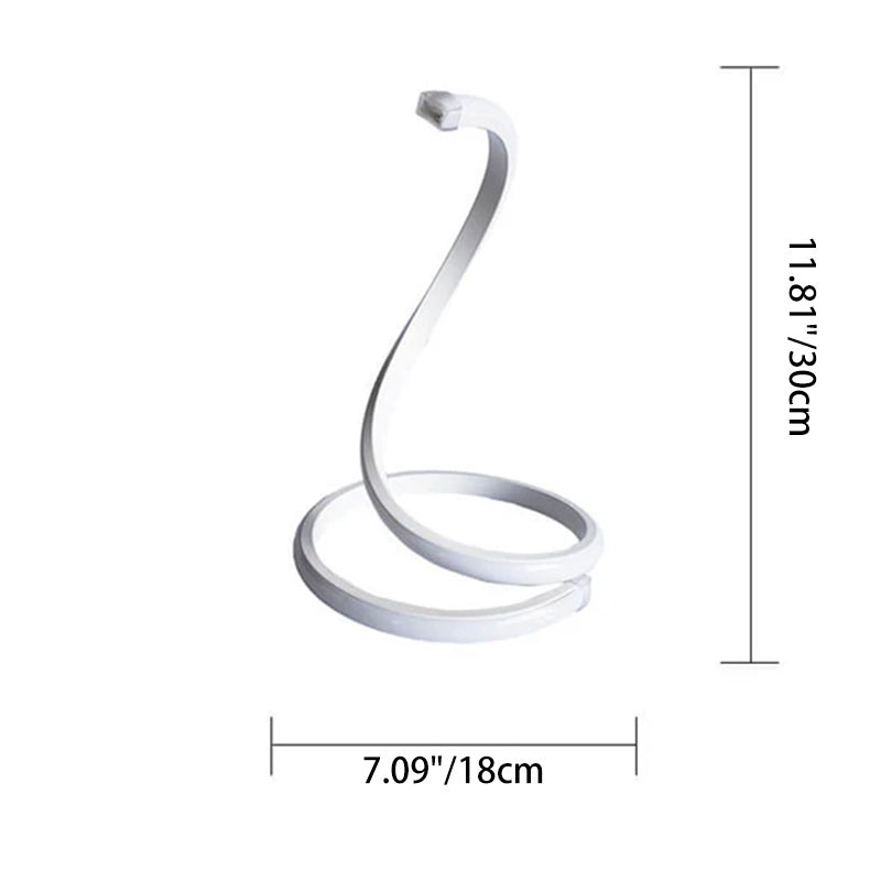 Moderne kreative Schlange Form LED Touch Dimm Tischlampe