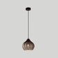 Frendorf | LuxeWave Nordic Glas-Pendelleuchte | Wellenstruktur | 1-Licht Barrel Design | Rauchgrau & Cognac Optionen