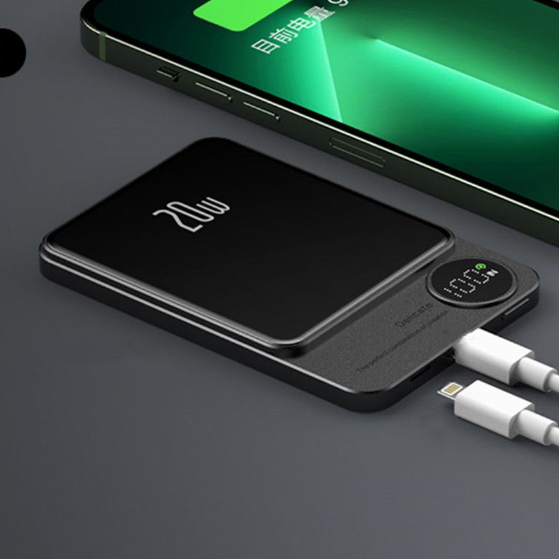 Frendorf | 10000mAh Mini tragbare LED Digitalanzeige Magnet schnelles Lade-Powerbank