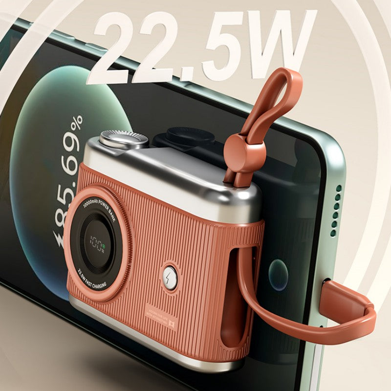 Frendorf | 10000mAh Kompakte Tragbare Powerbank Mit Integrierten Kabeln