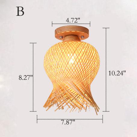 Frendorf | BambuLoom Deckenleuchte | Modernes Bambusgeflecht | Minimalistisches Design | Umweltfreundliches Licht