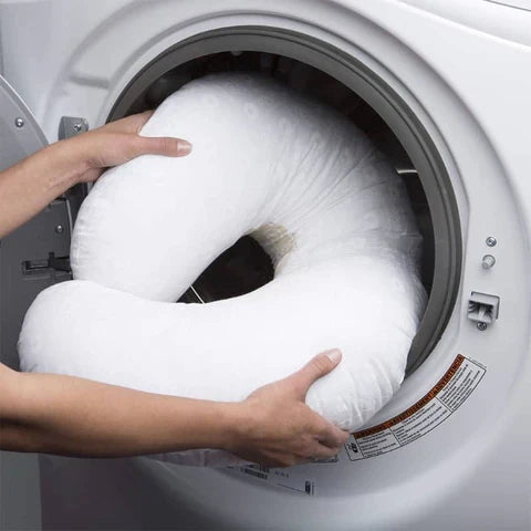Frendorf | Bio-Baumwolle U-förmiges Baby-Kissen - Weiche & sichere Nackenstütze für Säuglinge, verstellbares Hugbuddy-Design für gemütlichen Schlaf
