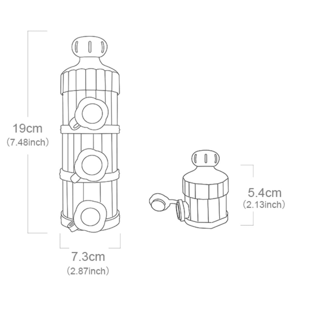 Frendorf | Babypulver-Spender – Tragbarer Milchpulverbehälter & Snackbox für unterwegs