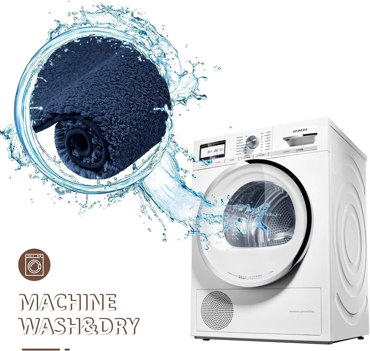 Frendorf | Badezimmermatte | Dicke Antirutsch Wasserabsorbierende Matte