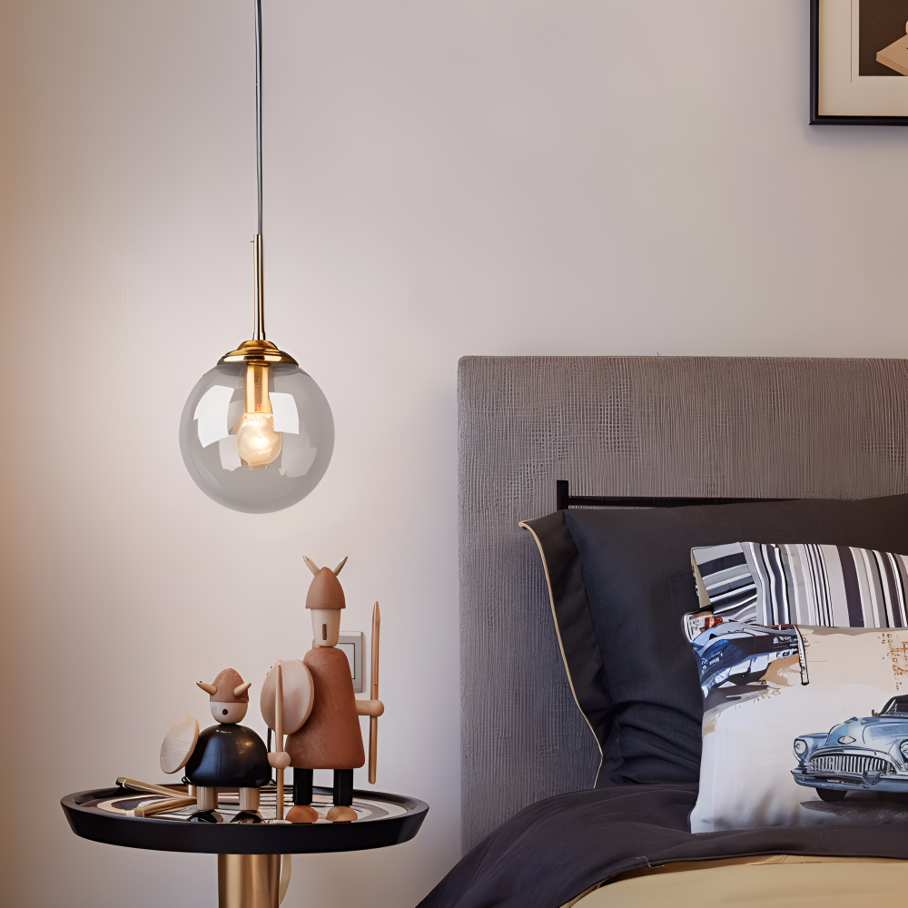 Frendorf | BalLoft Pendelleuchte - Nordische LED Glas Hängelampe - Dekorative Beleuchtung