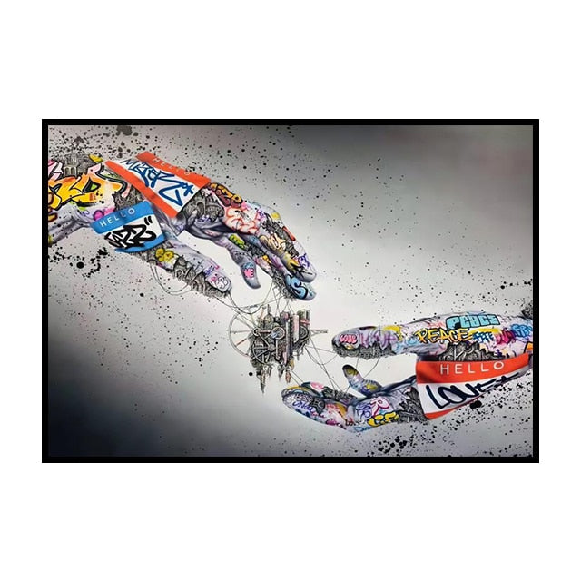 Balloon Dog Graffiti Leinwandmalerei Nordischer Pop Stil Dekorativer Poster Wohnraum Wandkunst Drucke Moderne Wohnkultur Ästhetik