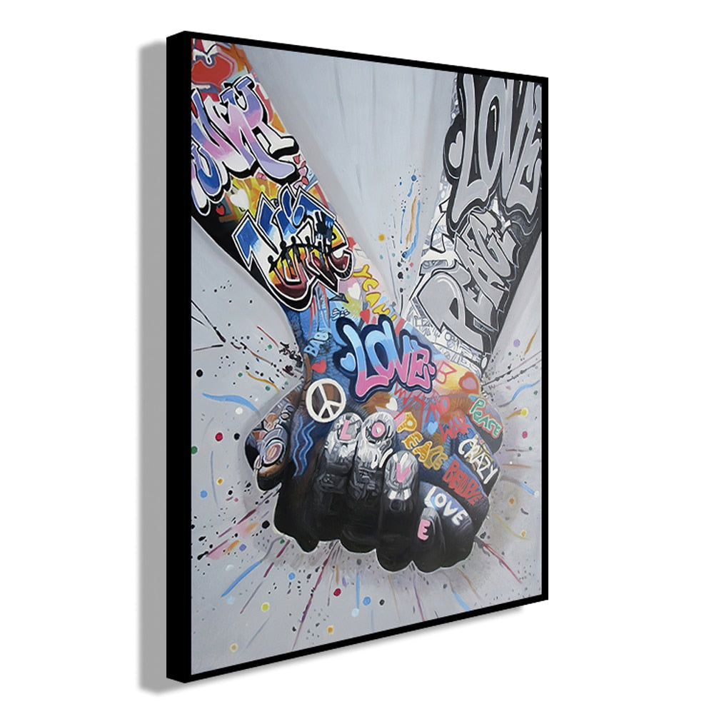 Balloon Dog Graffiti Leinwandmalerei Nordischer Pop Stil Dekorativer Poster Wohnraum Wandkunst Drucke Moderne Wohnkultur Ästhetik