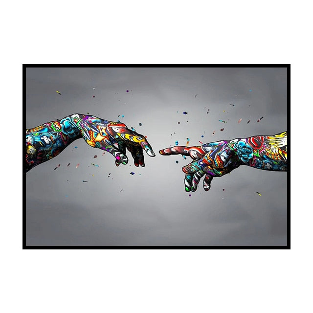 Balloon Dog Graffiti Leinwandmalerei Nordischer Pop Stil Dekorativer Poster Wohnraum Wandkunst Drucke Moderne Wohnkultur Ästhetik