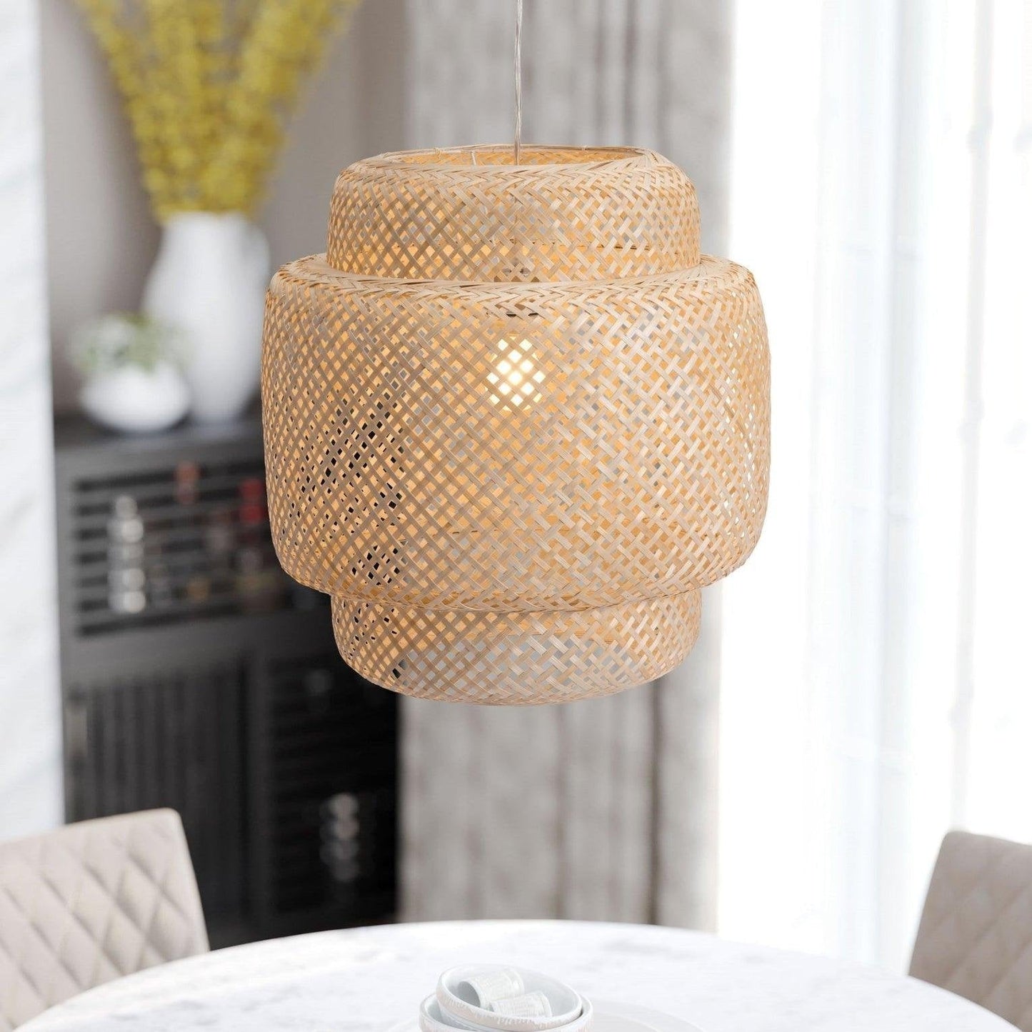 Frendorf | Bambus Pendelleuchte für ein warmes Licht in jedem Raum