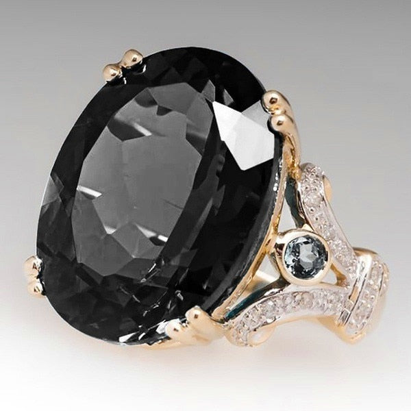 Frendorf | Fashion Luxus Bunt Kubisches Zirkon Ring Ovaler Stein Finger Ring Für Frauen