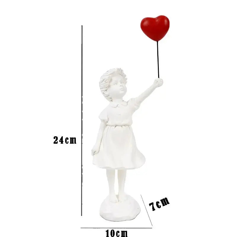 Banksy fliegende Ballon-Mädchen Statue