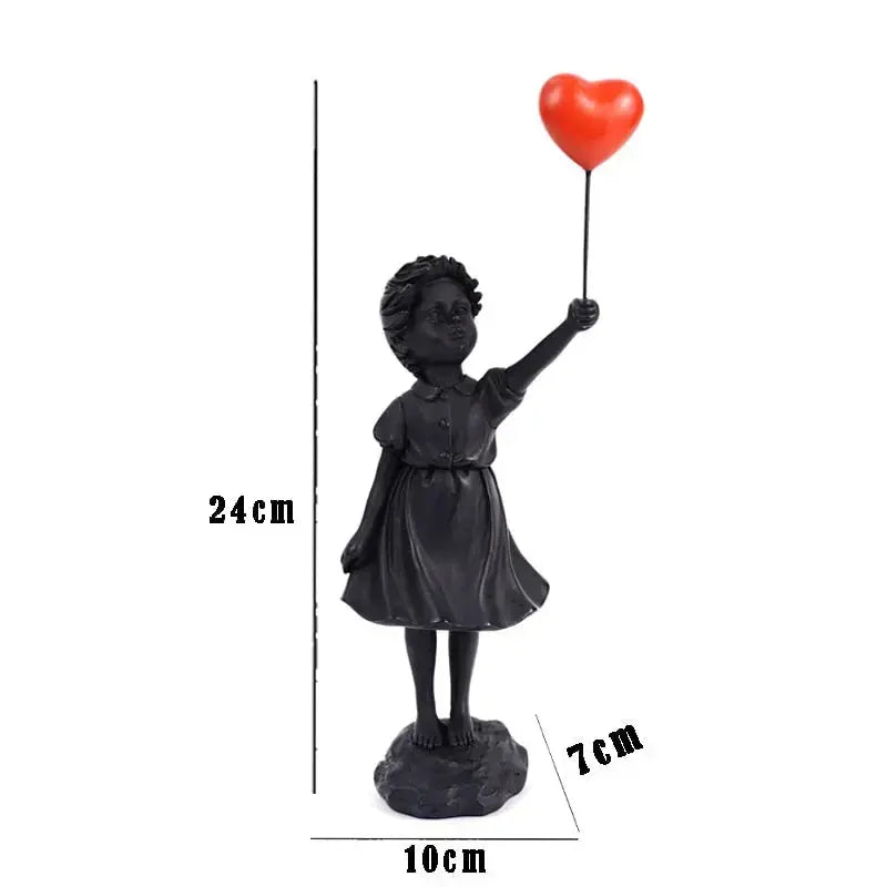 Banksy fliegende Ballon-Mädchen Statue