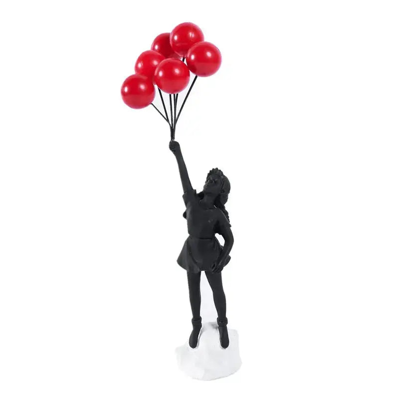 Banksy fliegende Ballon-Mädchen Statue