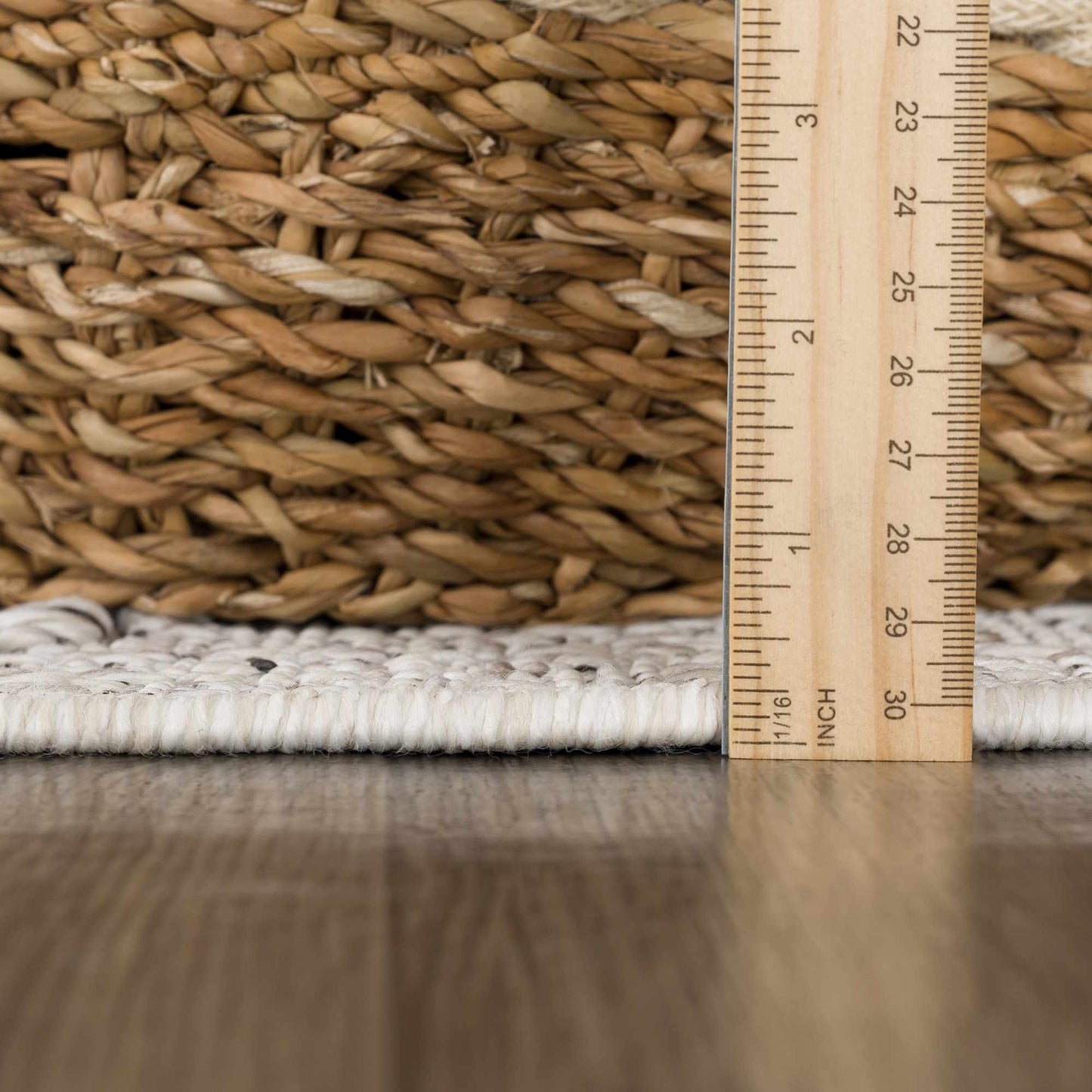 Baqer Knochen & Taupe Texturierten Leistungs Teppich