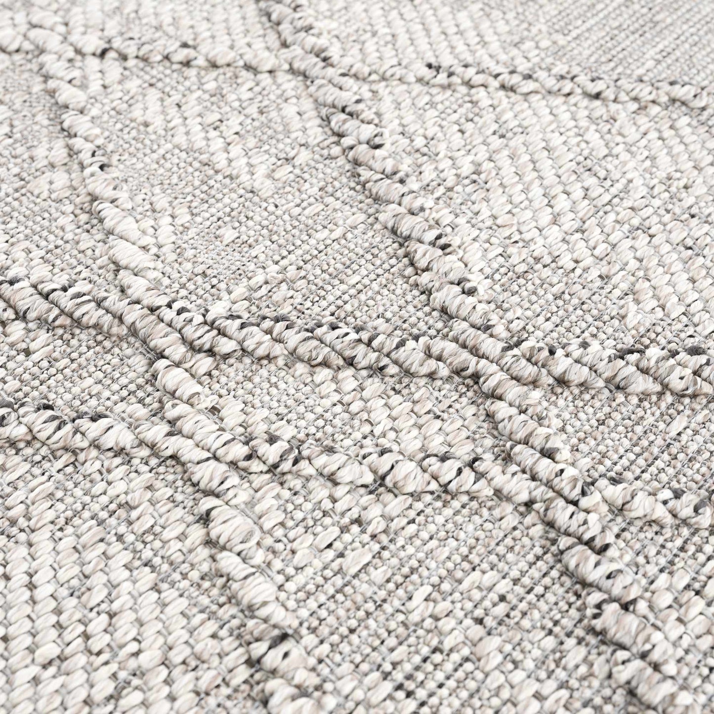 Baqer Knochen & Taupe Texturierten Leistungs Teppich