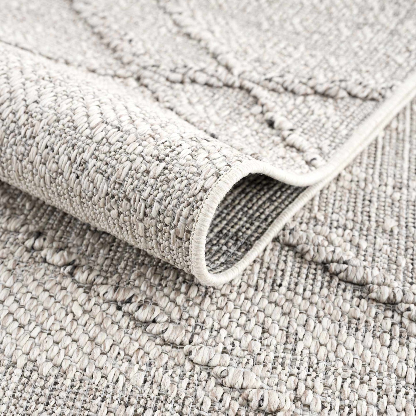 Baqer Knochen & Taupe Texturierten Leistungs Teppich