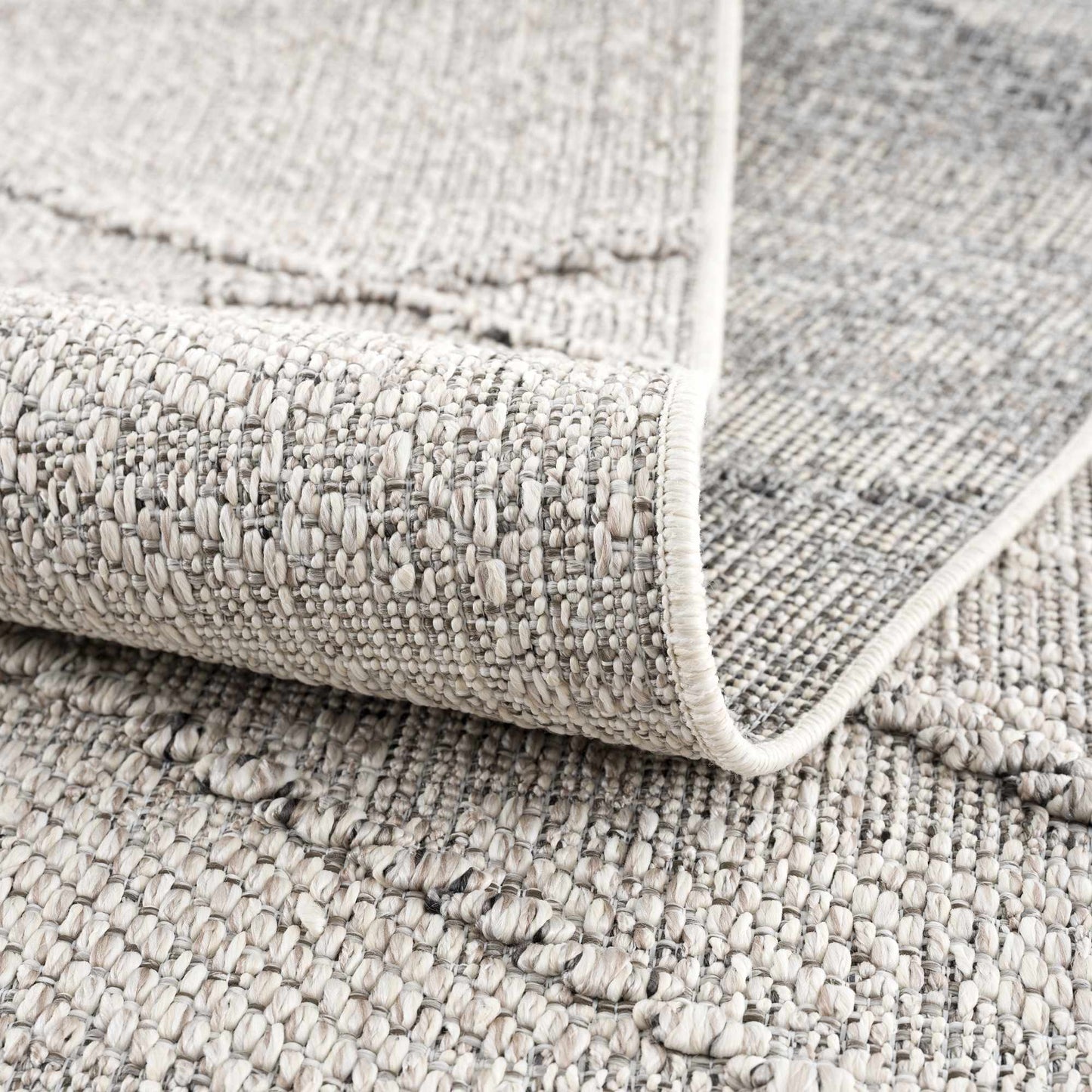 Baqer Knochen & Taupe Texturierten Leistungs Teppich