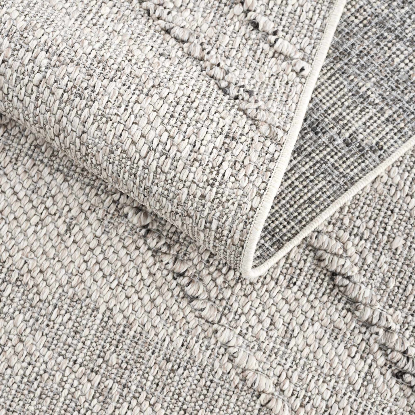 Baqer Knochen & Taupe Texturierten Leistungs Teppich