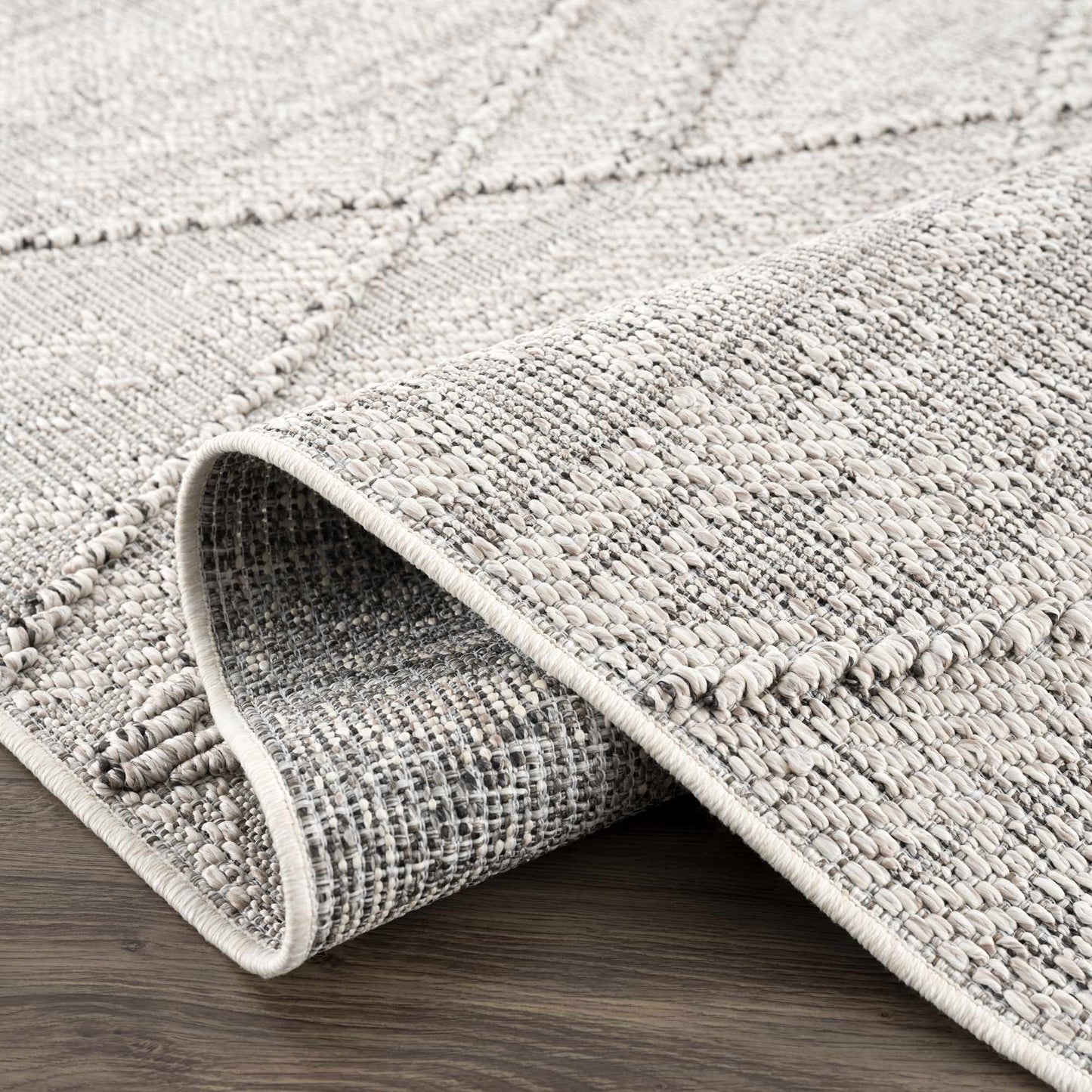 Baqer Knochen & Taupe Texturierten Leistungs Teppich