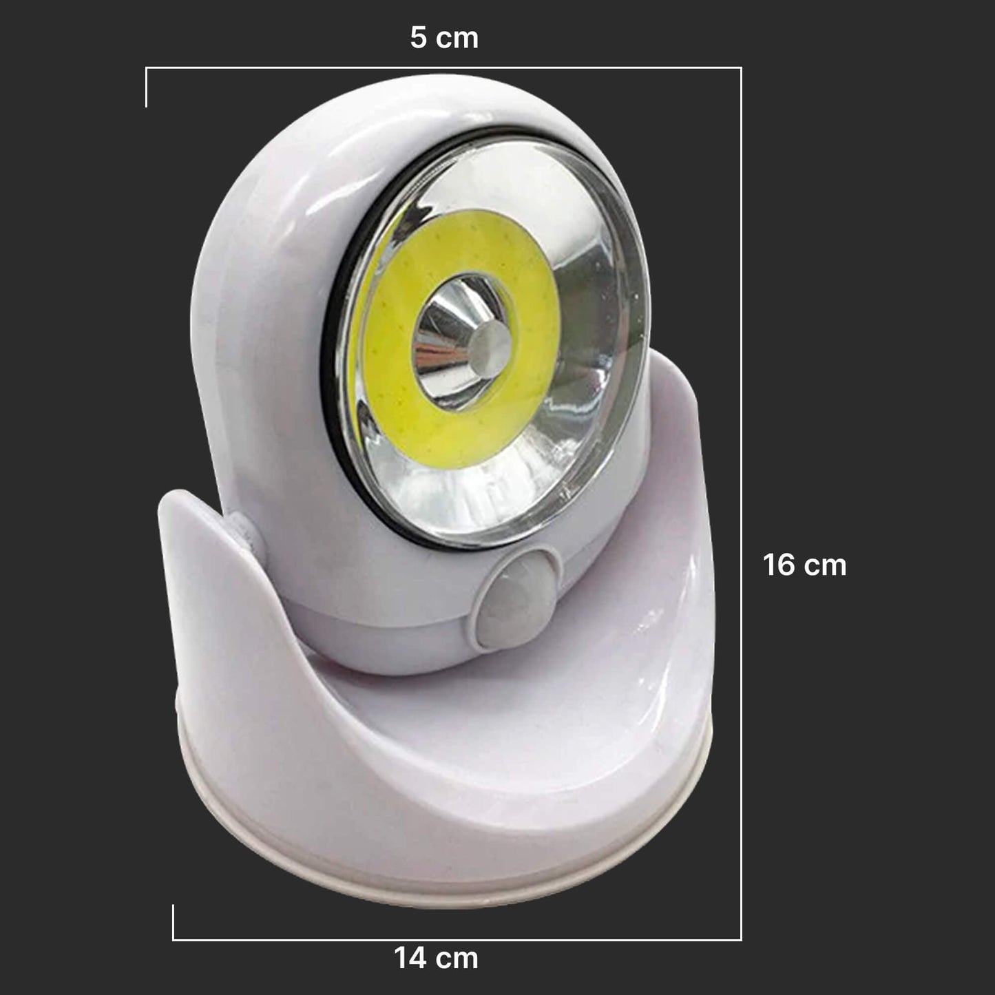 Frendorf | Batteriebetriebenes Außen-Sicherheitslicht mit Bewegungsmelder – Wasserdichtes LED-Licht für Garten & Auffahrt | 450 Lumen