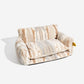 Bettdecke - Trendy gestreifte Kunstlammwolle doppellagiges Hunde- und Katzensofa-Bett