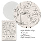 Beige Matisse Poster Nude Picasso Mädchen Abstrakte Linienkunst Druck Korallenblatt Leinwandmalerei Boho Wandbild Wohnzimmer Dekor