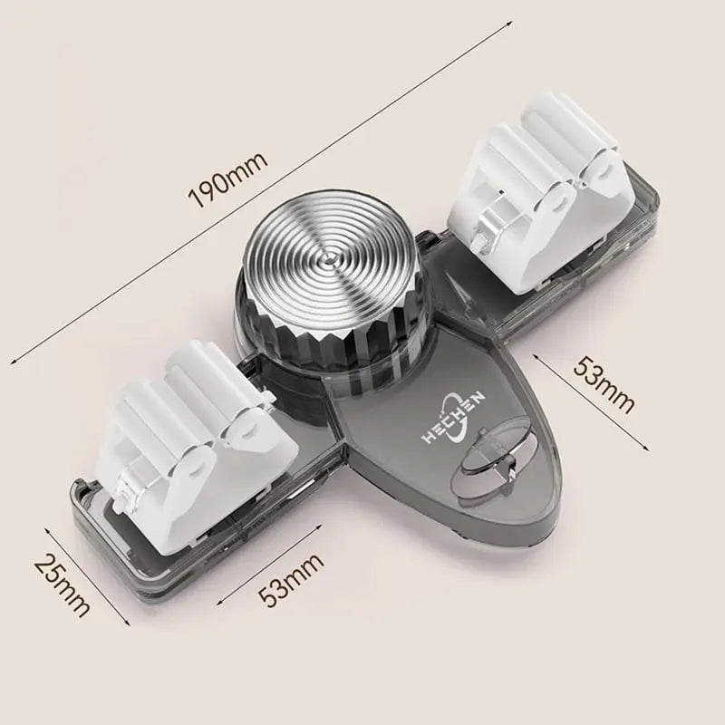 Frendorf | Besenklemme mit Saugnäpfen – Platzsparender Wandhalter mit Verstellbaren Haken