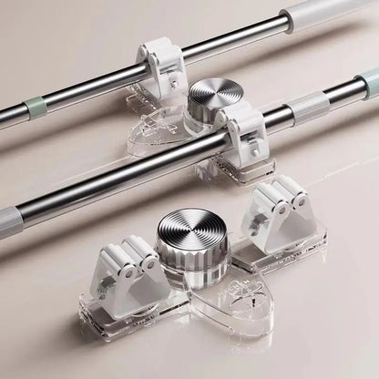 Frendorf | Besenklemme mit Saugnäpfen – Platzsparender Wandhalter mit Verstellbaren Haken